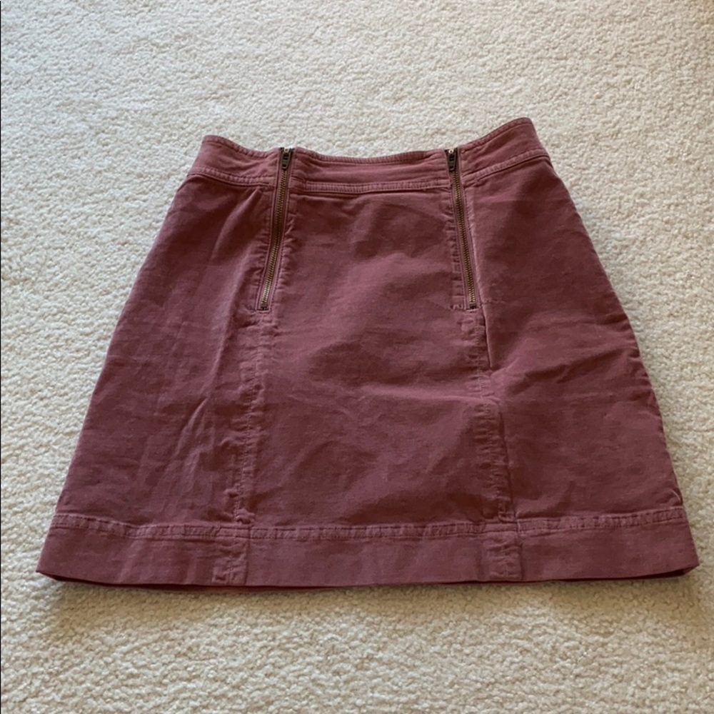 ⭐️Madewell Uptown Velveteen Pink Velvet Mini Skirt